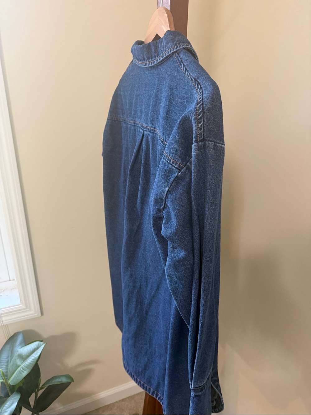 Lioness Dark Blue Denim Long Sleeve Shirt Dress - Picture 6 of 7